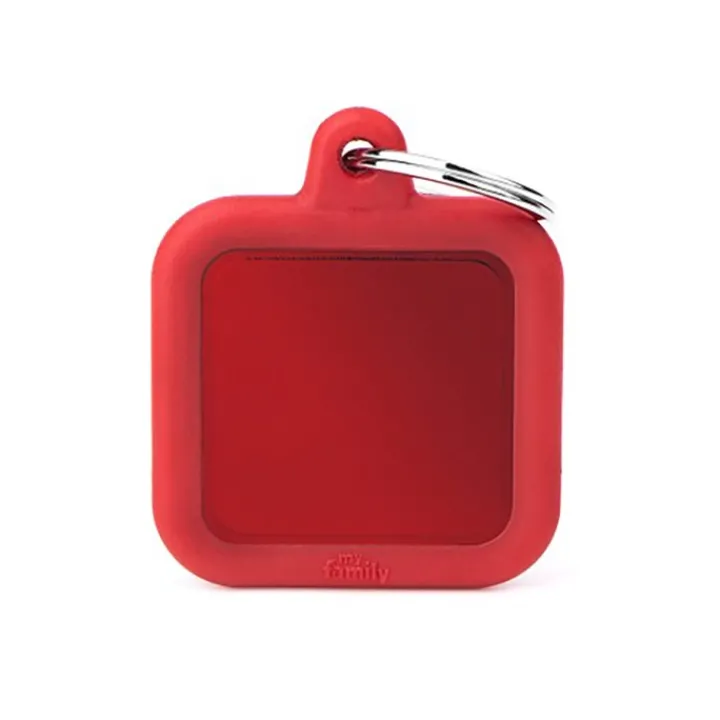My Family ID Tag Hushtag Red Square Outlet