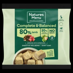Natures Menu 80/20 Lamb Nuggets 1kg Raw Dog Food New