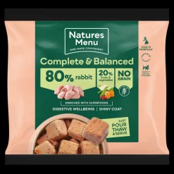 Natures Menu 80/20 Rabbit & Turkey Nuggets 1kg Raw Dog Food Outlet