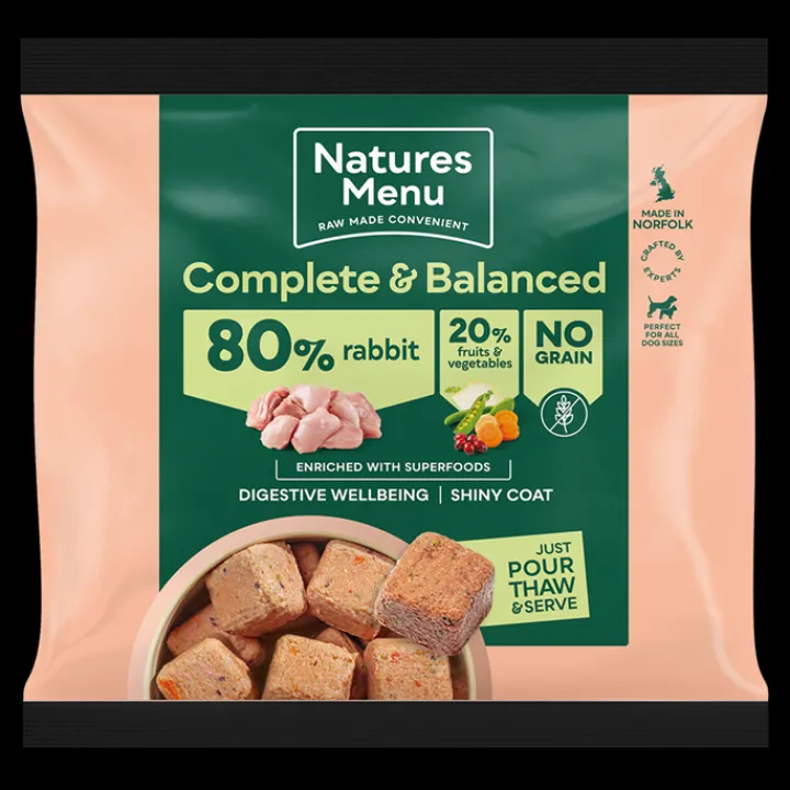 Natures Menu 80/20 Rabbit & Turkey Nuggets 1kg Raw Dog Food Outlet