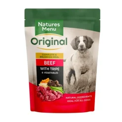 Natures Menu Beef with Tripe Pouch Wet Dog Food 300g Discount