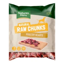 Natures Menu Poultry Hearts 1kg Raw Dog Treats New