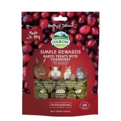 Oxbow Simple Rewards Baked Small Animal Treat Cranberry 60g Sale