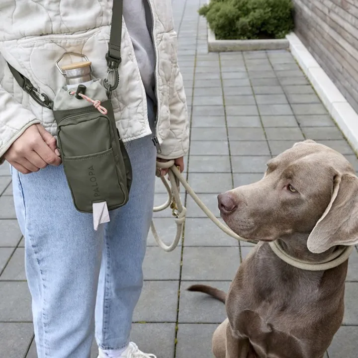 Palopa Boudi Dark Olive Bottle and Snack Bag Dog Discount