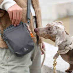Palopa Greta Dark Grey Dog Snack Bag New