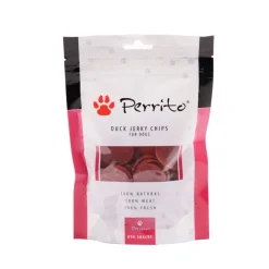 Perrito 100% Duck Jerky Chips Dog Treats 100g Hot