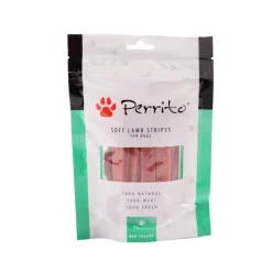 Perrito 100% Soft Lamb Stripes Dog Treats 100g New