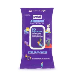 Petall Giant Pet Towels 50 Pet Wipes Hot