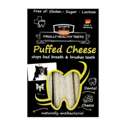 QChefs Natural Dental Fitness Puffed Cheese Dog Treats 3 Pack Best