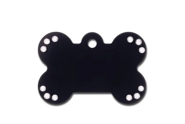 Quick Tag Bone Black Diva Large ID Tag Hot