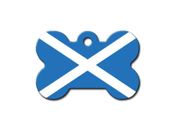Quick Tag Scottish Flag Bone ID Tag Hot
