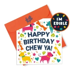 Scoff Paper Scoff Edible Birthday Card Bacon New