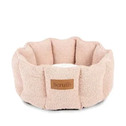Scruffs Boucle Round Cat Bed Pink Best