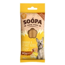 Soopa Dog Dental Banana & Peanut Butter Stick 100g New