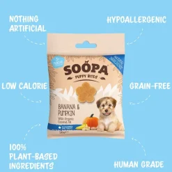 Soopa Puppy Banana & Pumpkin Bites 50g Hot