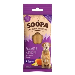 Soopa Senior Banana & Pumpkin Sticks 100g Clearance