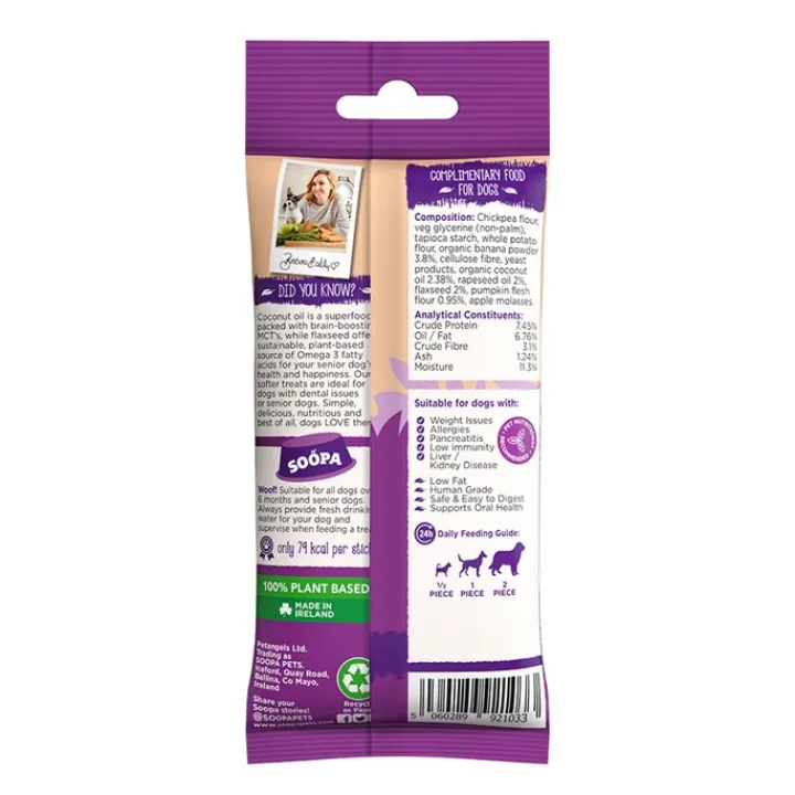 Soopa Senior Banana & Pumpkin Sticks 100g Clearance
