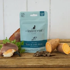 The Innocent Hound The Innocent Cat Tuna and Crab Cat Treat Slices 70g Outlet