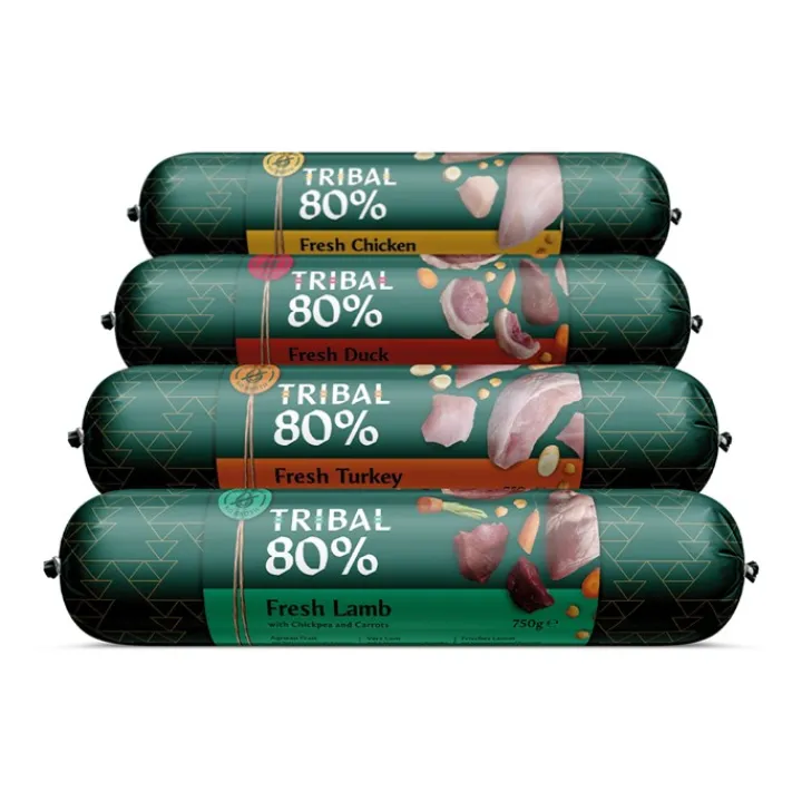 Tribal 80% Gourmet Chicken Sausage Wet Dog Food Fashion