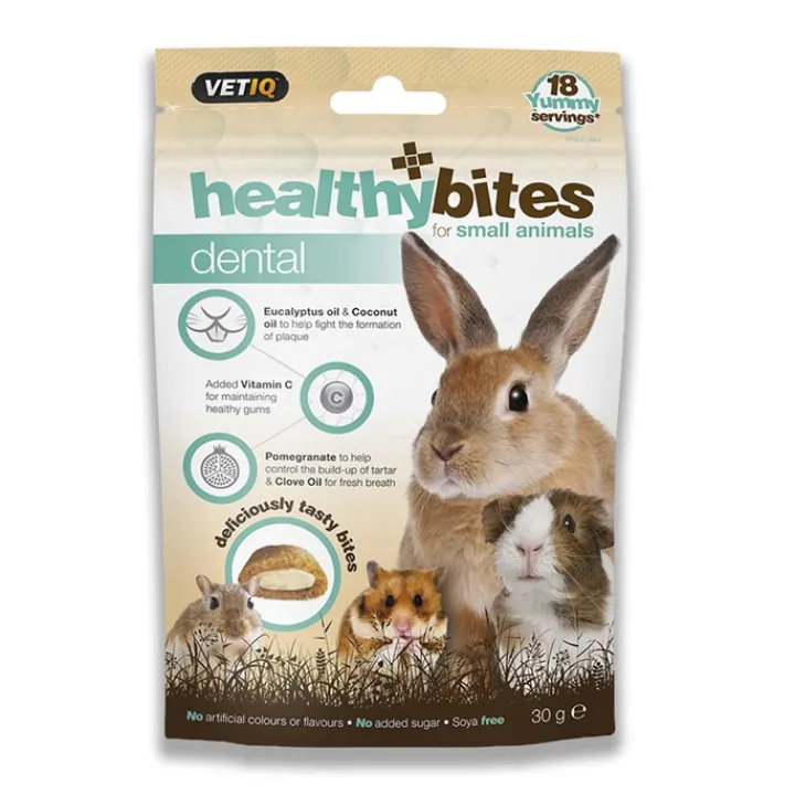 Mark & Chappell VetIQ Healthy Bites Dental Treats Small Animal 30g Discount