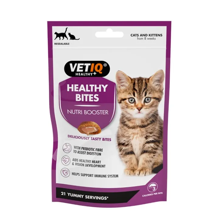 Mark & Chappell VetIQ Healthy Bites Nutri Booster Kitten Treat 65g Hot