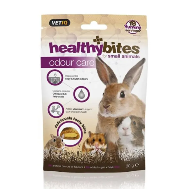 Mark & Chappell VetIQ Healthy Bites Odour Care Small Animal Treat 30g Online