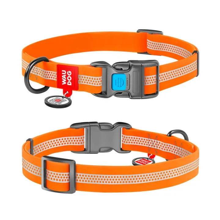 WAUDOG Collartex Dog Collar Orange Discount