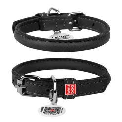 WAUDOG Leather Dog Collar Black Online