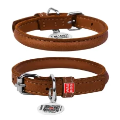 WAUDOG Leather Dog Collar Brown Online