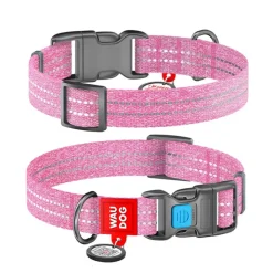 WAUDOG Re-Cotton Dog Collar Pink Fashion