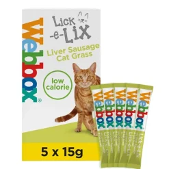 Webbox Lick-e-Lix Liver Sausage with Cat Grass Cat Treats 75g Discount