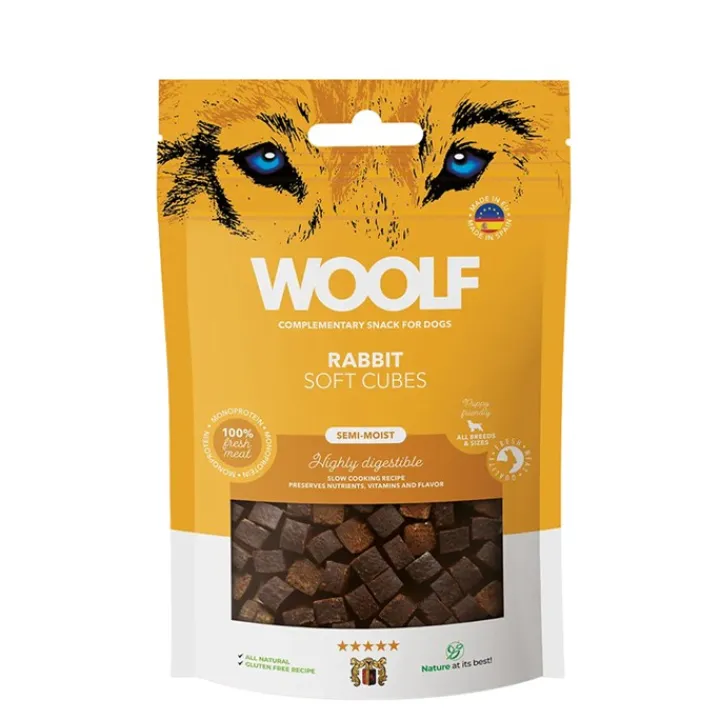 Woolf Rabbit Soft Cubes Dog Treats 100g Outlet