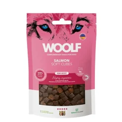 Woolf Salmon Soft Cubes Dog Treats 100g New